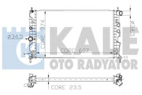Радиатор, охлаждение двигателя KALE OTO RADYATOR 136200
