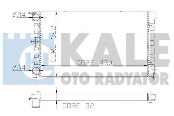 Радиатор, охлаждение двигателя KALE OTO RADYATOR 139500