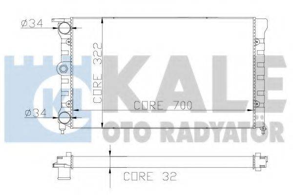 Радиатор, охлаждение двигателя KALE OTO RADYATOR 139700
