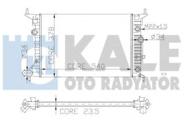 KALE OTO RADYATOR 151200 Радиатор, охлаждение двигателя