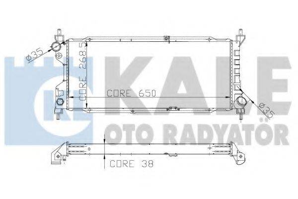 Радиатор, охлаждение двигателя KALE OTO RADYATOR 156000