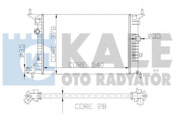Радиатор, охлаждение двигателя KALE OTO RADYATOR 177200