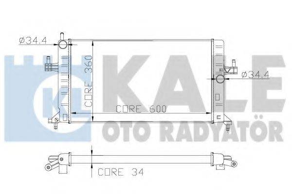 Радиатор, охлаждение двигателя KALE OTO RADYATOR 179700