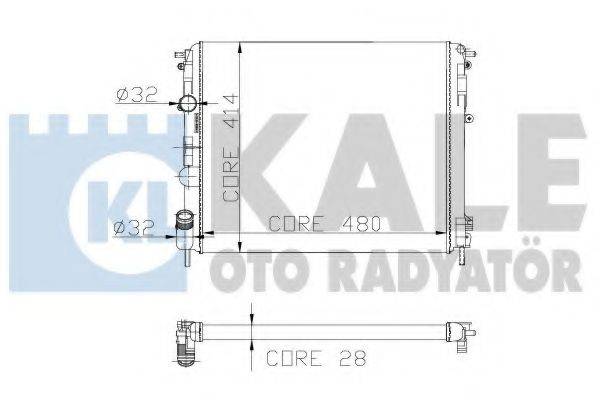 KALE OTO RADYATOR 205600 Радиатор, охлаждение двигателя