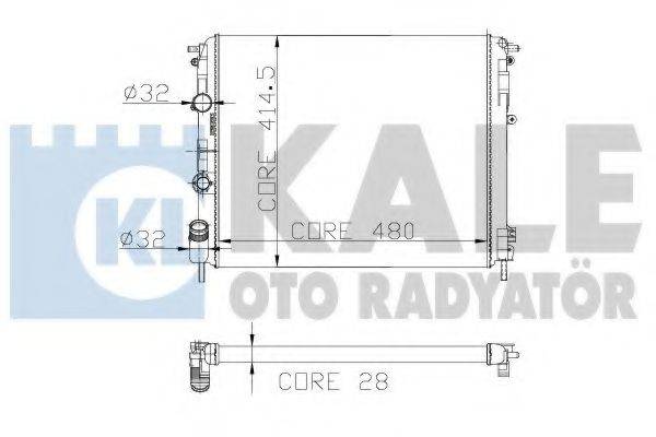 Радиатор, охлаждение двигателя KALE OTO RADYATOR 205700