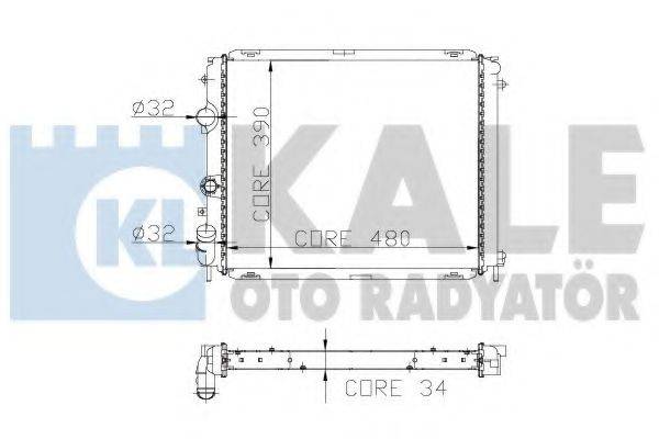 Радиатор, охлаждение двигателя KALE OTO RADYATOR 208100