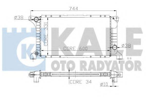 Радиатор, охлаждение двигателя KALE OTO RADYATOR 221200
