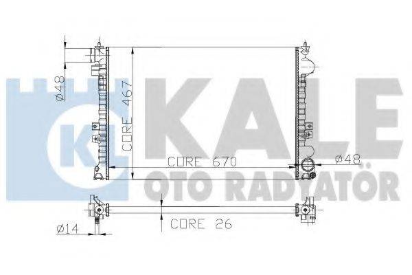 Радиатор, охлаждение двигателя KALE OTO RADYATOR 242500