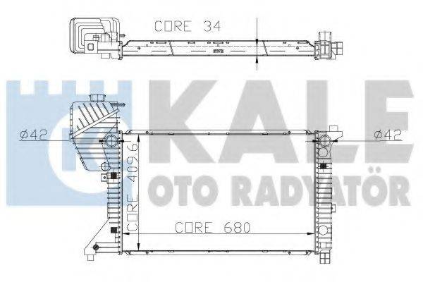 Радиатор, охлаждение двигателя KALE OTO RADYATOR 320000