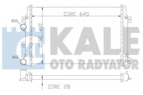 Радиатор, охлаждение двигателя KALE OTO RADYATOR 353500