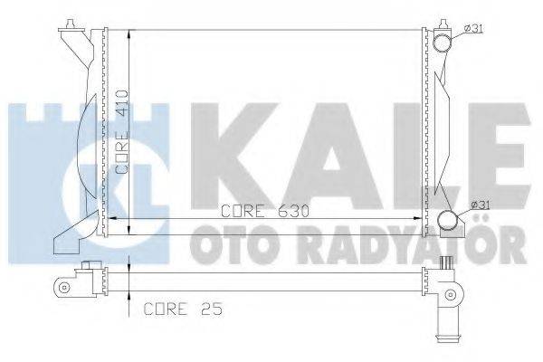 Радиатор, охлаждение двигателя KALE OTO RADYATOR 353700