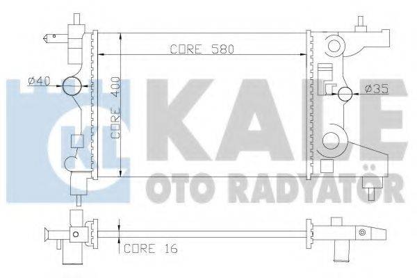 KALE OTO RADYATOR 355200 Радиатор, охлаждение двигателя
