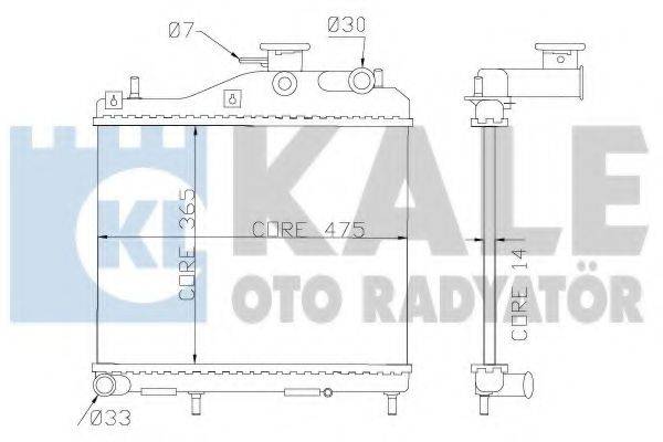 KALE OTO RADYATOR 358200 Радиатор, охлаждение двигателя