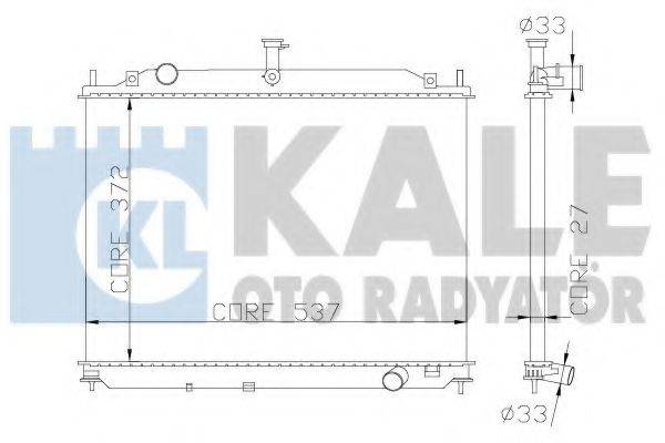 Радиатор, охлаждение двигателя KALE OTO RADYATOR 369500