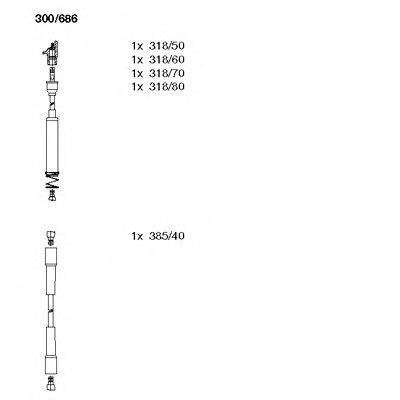 Комплект проводов зажигания BREMI 300/686