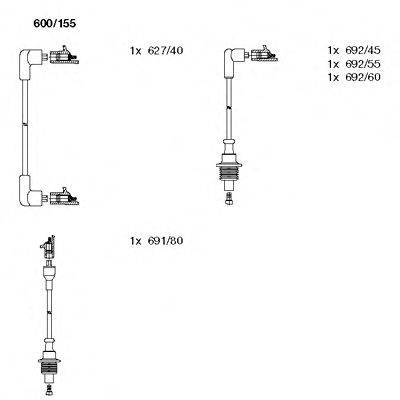 Комплект проводов зажигания BREMI 600/155