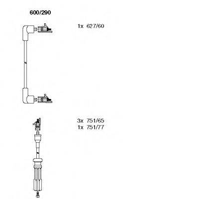 Комплект проводов зажигания BREMI 600/290