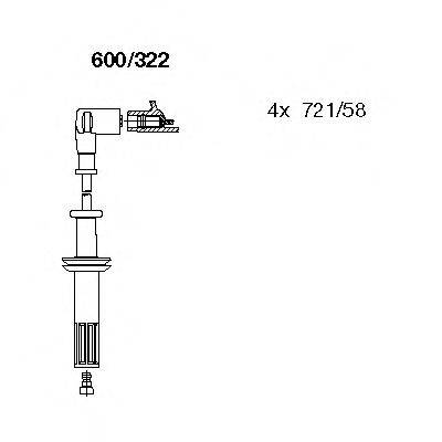 BREMI 600322 Комплект проводов зажигания