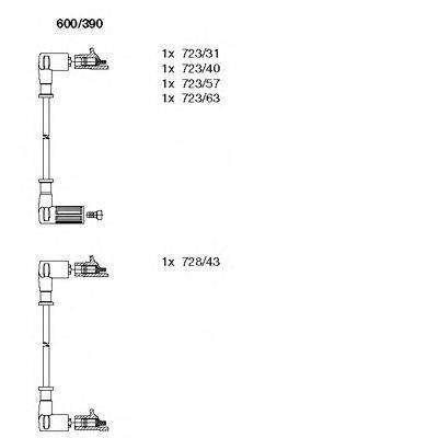 Комплект проводов зажигания BREMI 600/390