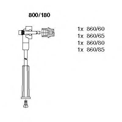 BREMI 800180 Комплект проводов зажигания