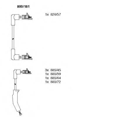 Комплект проводов зажигания BREMI 800/181