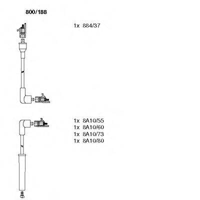 Комплект проводов зажигания BREMI 800/188