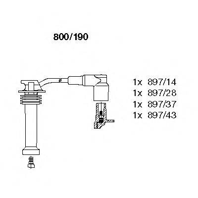 BREMI 800190 Комплект проводов зажигания