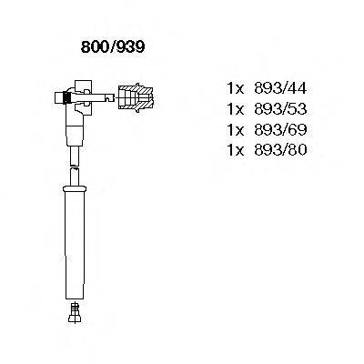 Комплект проводов зажигания BREMI 800/939