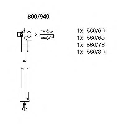 Комплект проводов зажигания BREMI 800/940