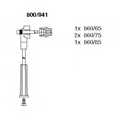 Комплект проводов зажигания BREMI 800/941