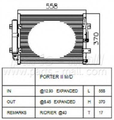 PARTS-MALL PXNCA112 Конденсатор, кондиционер