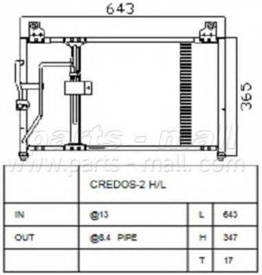 PARTS-MALL PXNCB032 Конденсатор, кондиционер