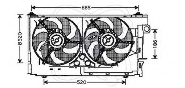 Вентилятор, охлаждение двигателя ELECTRO AUTO 32VC010