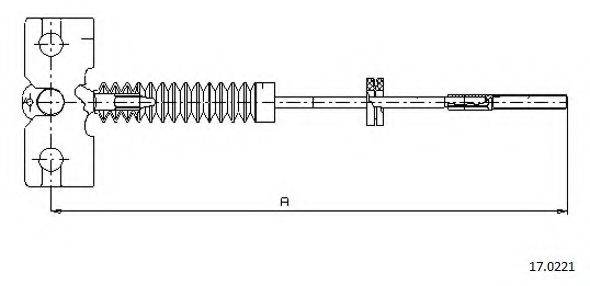 Трос, стояночная тормозная система CABOR 17.0221