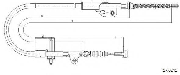 CABOR 170241 Трос, стояночная тормозная система