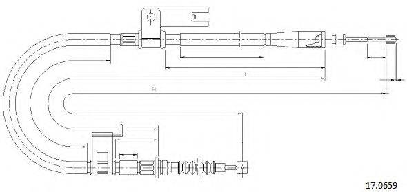 CABOR 170659 Трос, стояночная тормозная система
