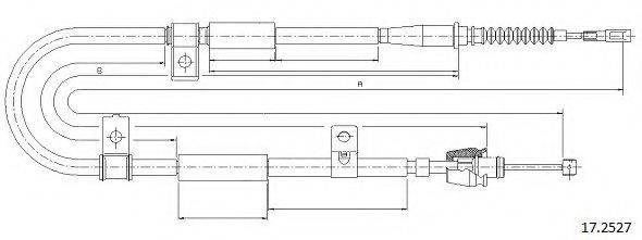 CABOR 172527 Трос, стояночная тормозная система