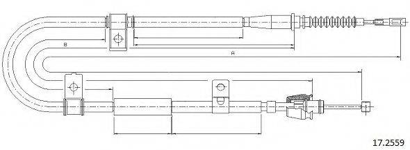 CABOR 172559 Трос, стояночная тормозная система