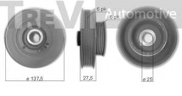Ременный шкив, коленчатый вал TREVI AUTOMOTIVE PC1205
