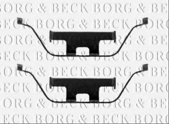 Комплектующие, колодки дискового тормоза BORG & BECK BBK1343
