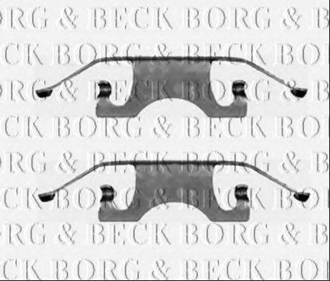 Комплектующие, колодки дискового тормоза BORG & BECK BBK1374