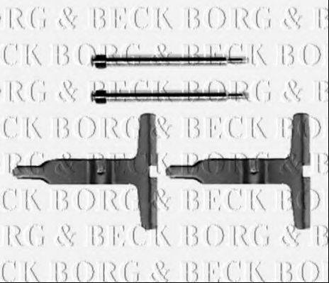 Комплектующие, колодки дискового тормоза BORG & BECK BBK1401