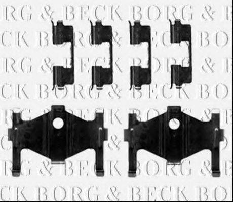 Комплектующие, колодки дискового тормоза BORG & BECK BBK1422