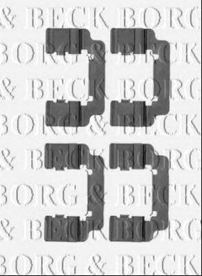 Комплектующие, колодки дискового тормоза BORG & BECK BBK1451