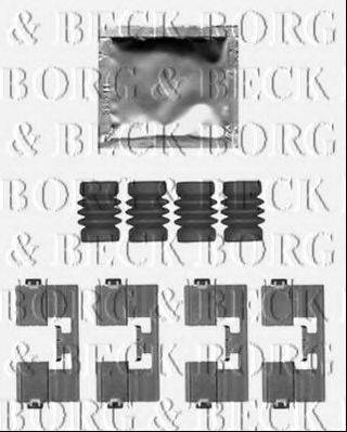 Комплектующие, колодки дискового тормоза BORG & BECK BBK1504