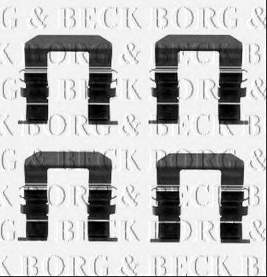 Комплектующие, колодки дискового тормоза BORG & BECK BBK1538