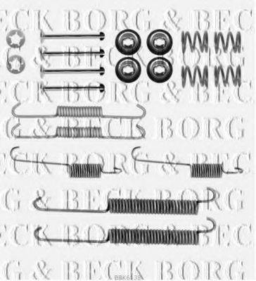 Комплектующие, колодки дискового тормоза BORG & BECK BBK6138