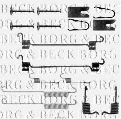 Комплектующие, колодки дискового тормоза BORG & BECK BBK6140