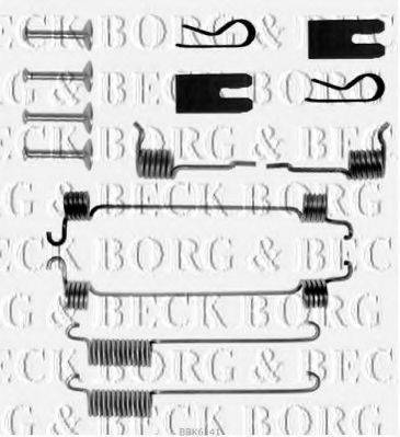 Комплектующие, колодки дискового тормоза BORG & BECK BBK6141