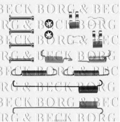 Комплектующие, колодки дискового тормоза BORG & BECK BBK6142